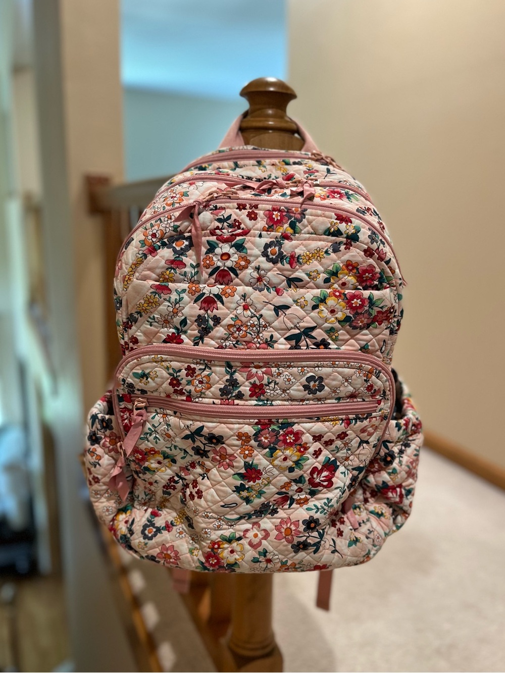Vera Bradley XL Campus Backpack “Prairie Paisley” Rare EUC